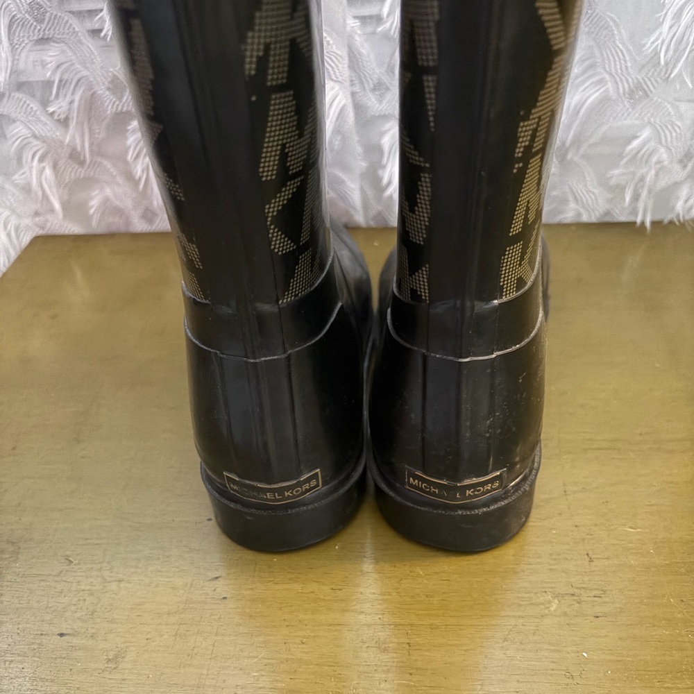 Michael Kors Black Logo Rain Boots